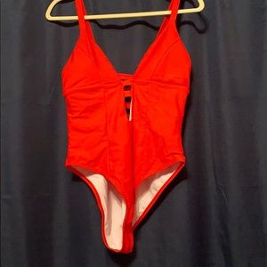Red One-Piece Swimsuit
